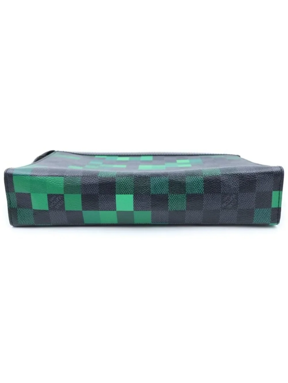 Louis Vuitton Damier Graphite Pi Creasing le Pochette Voyage MM Clutch Black